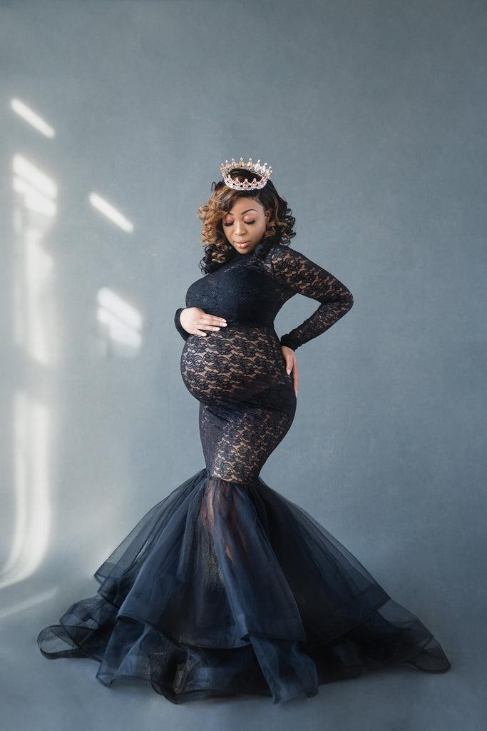 Winter Velvet Maternity Dress Long Baby Shower Dress Pregnancy Photosh –  MyChicDress
